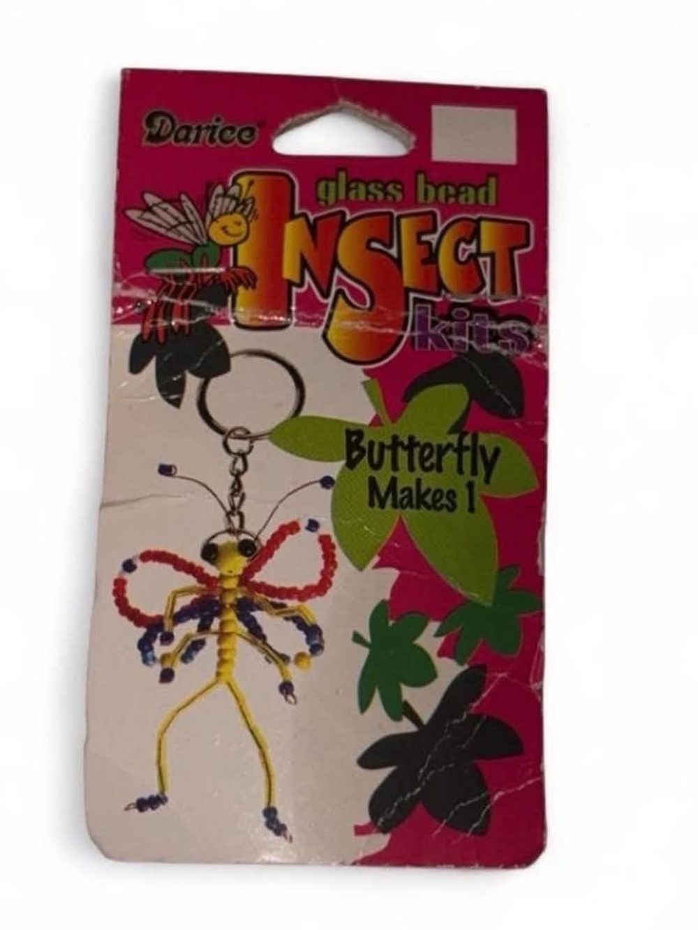 1999 VTG Darice Assorted Bead Butterfly Keychain Kit - Multi Color